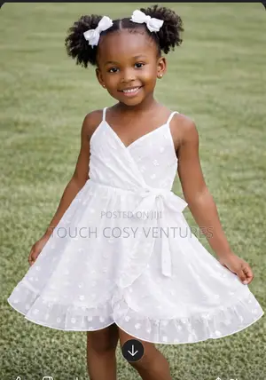 White Floral Blush Princess Dress