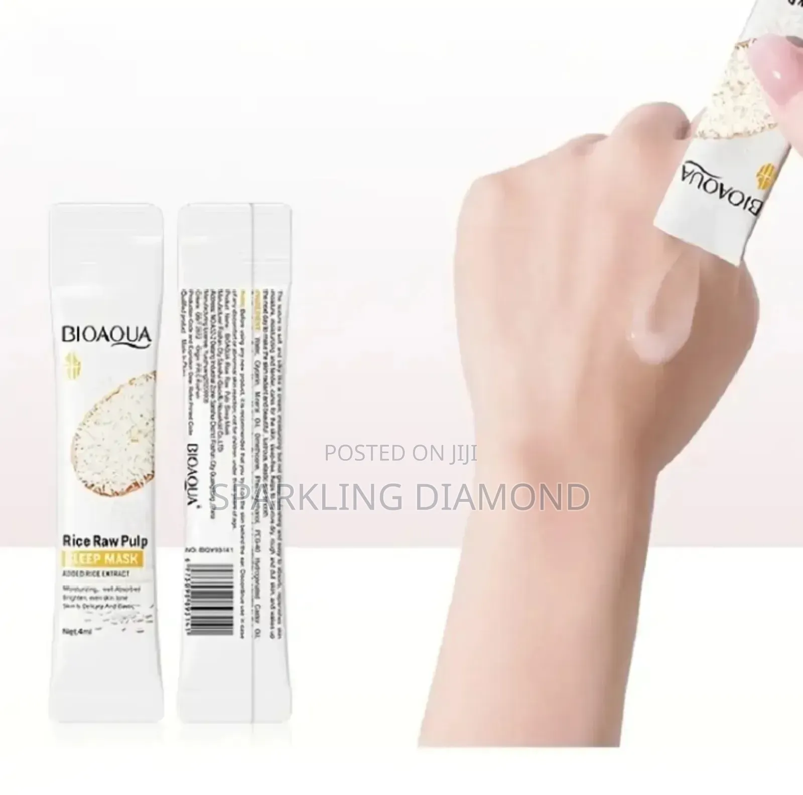 Bioaqua Rice Sleeping Mask (4ml) — Overnight Glow in Adjiriganor - Face ...