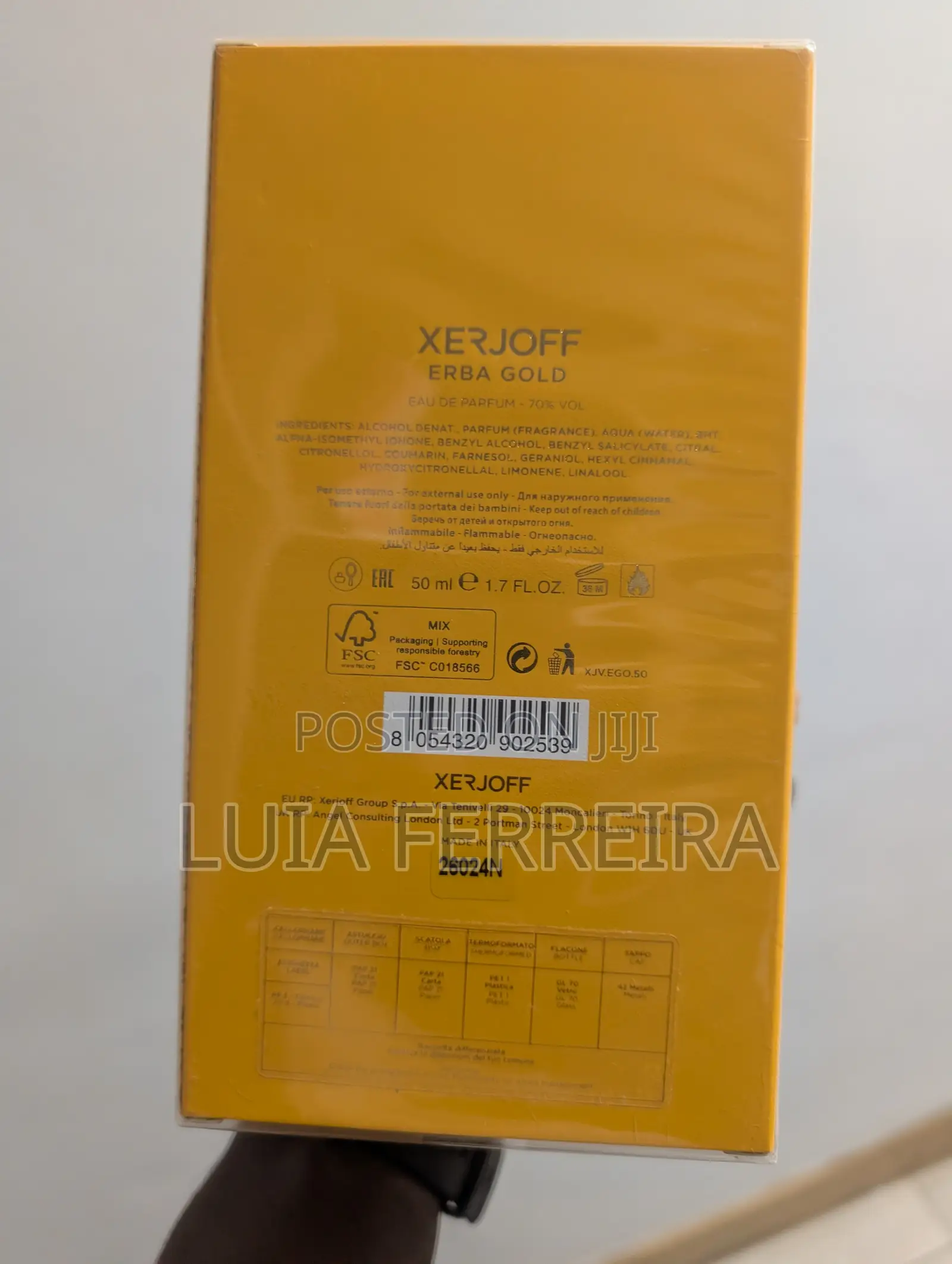 Selling My Erba Gold Xerjoff 50 Ml