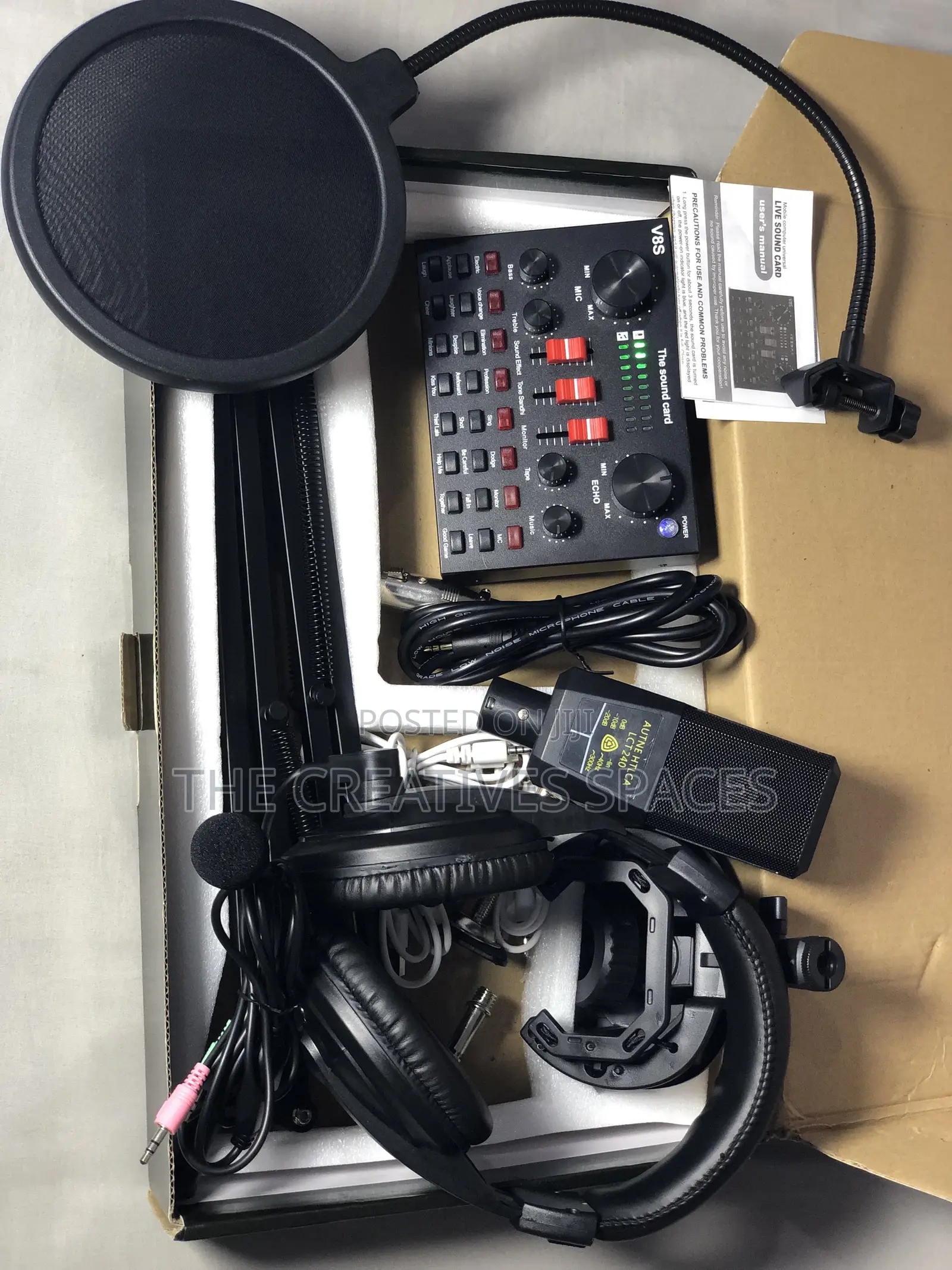 Autne Htlca LCT 240 Condenser Microphone Set + Headset + Speaker