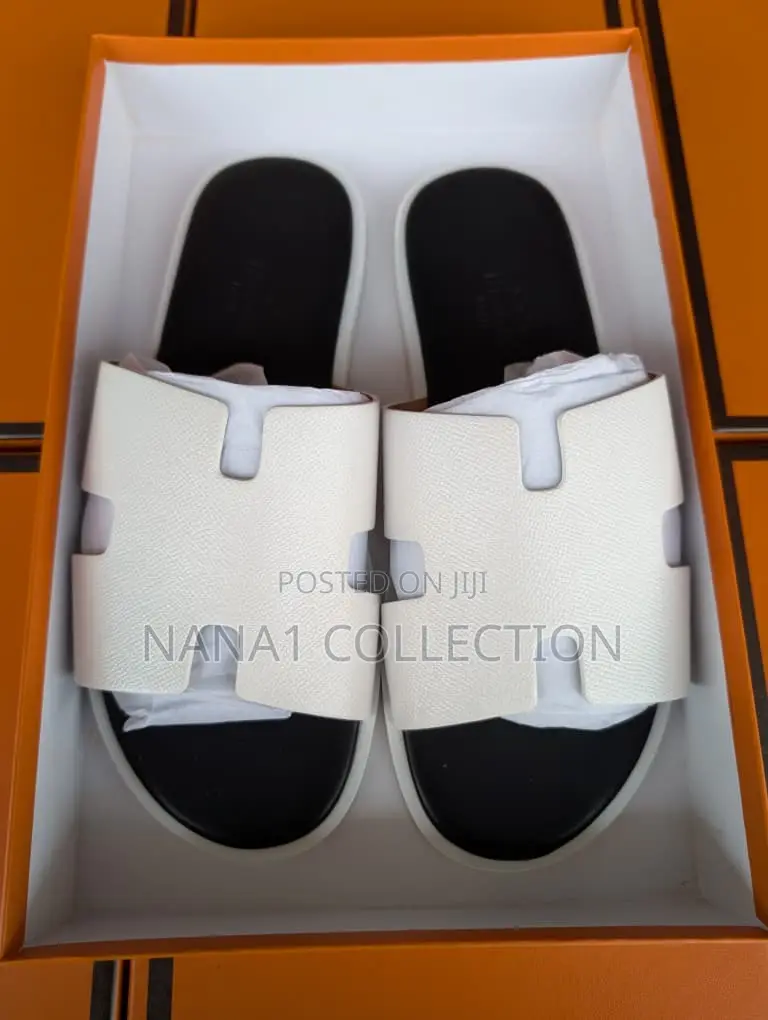 Men’S Genuine Leather Hermes Slippers “9 Color Types”