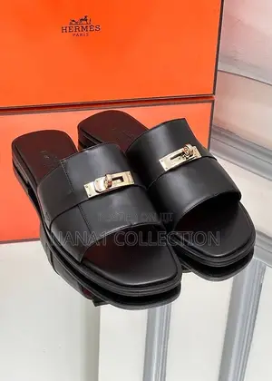 Men’S Genuine Leather Hermes Slippers “9 Color Types”