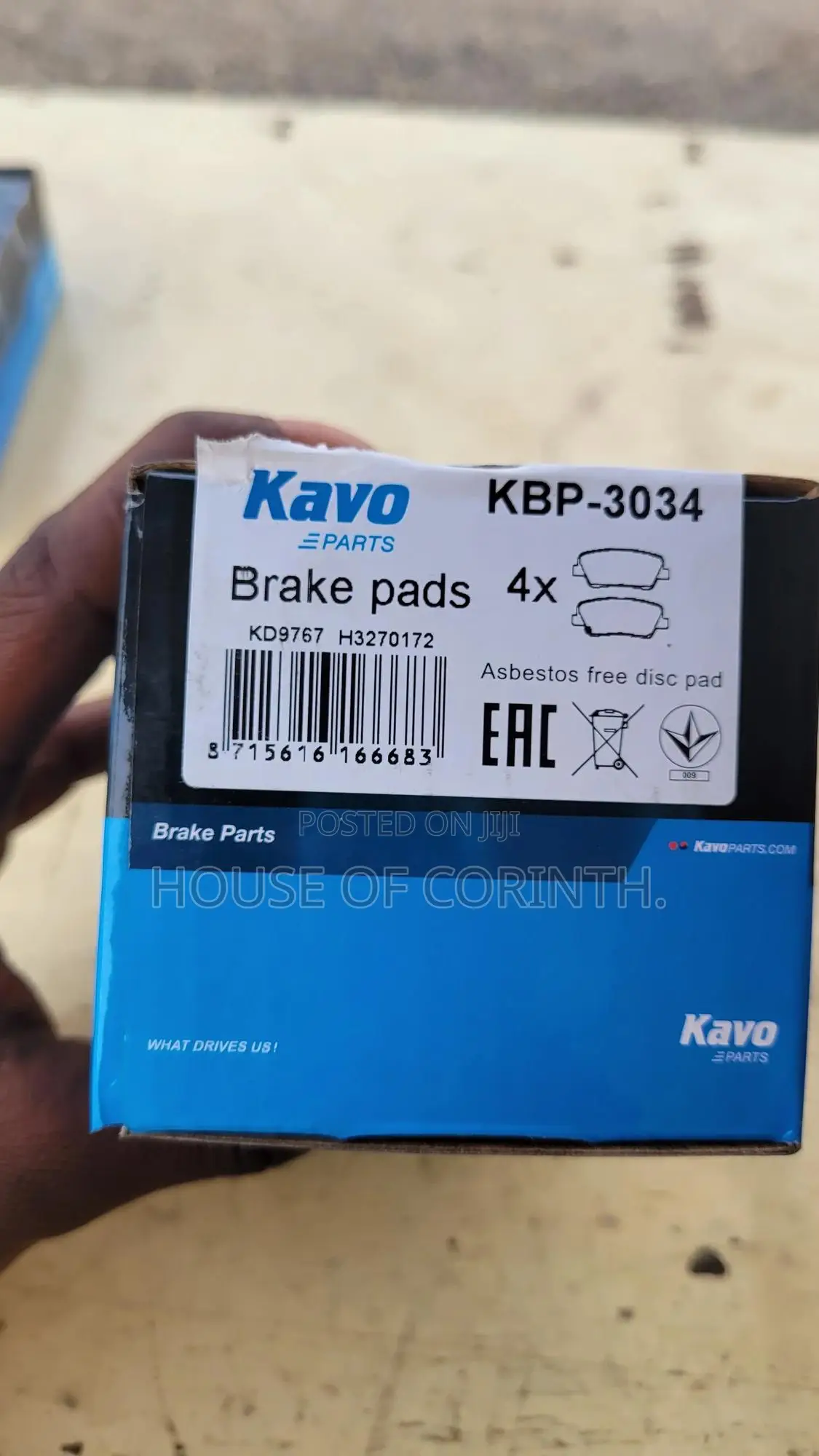 Kavo Brake Pads (Rear) - Genesis G70, Santafe, Sorento, Stinger, Musso