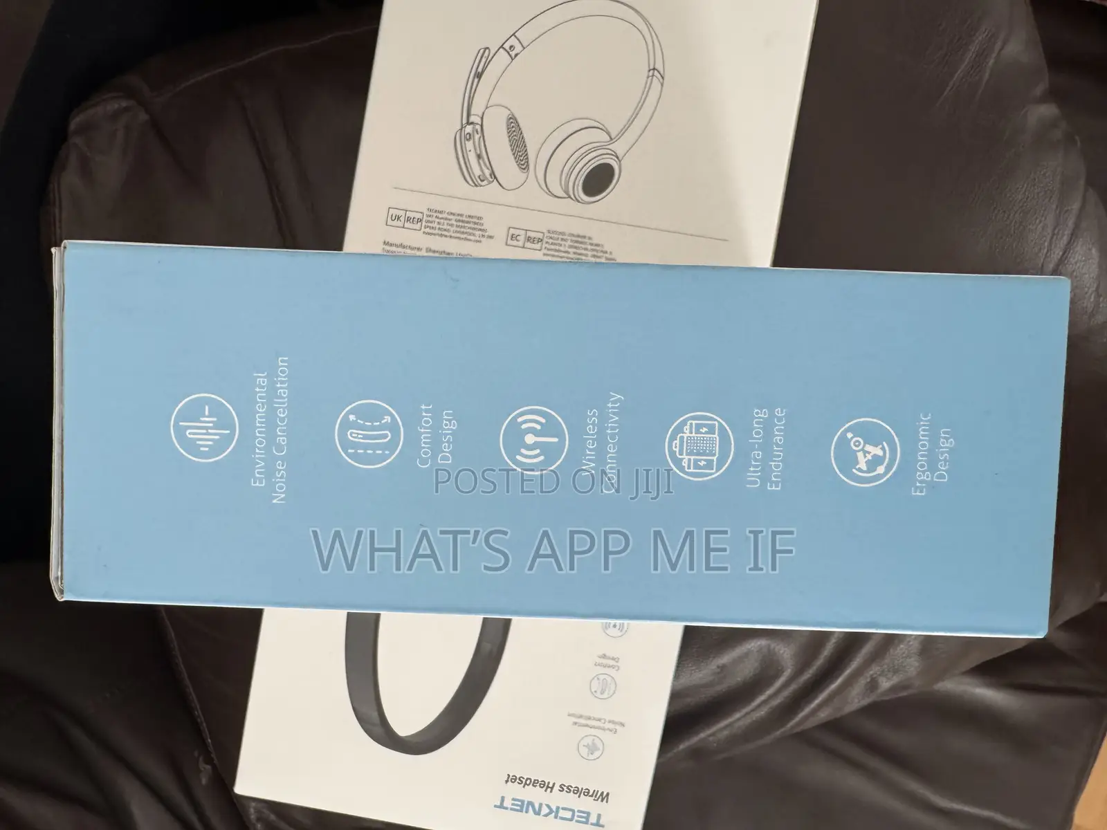 Tecknet Bluetooth Headset Wireless Microphone Noise Canceling, 50h