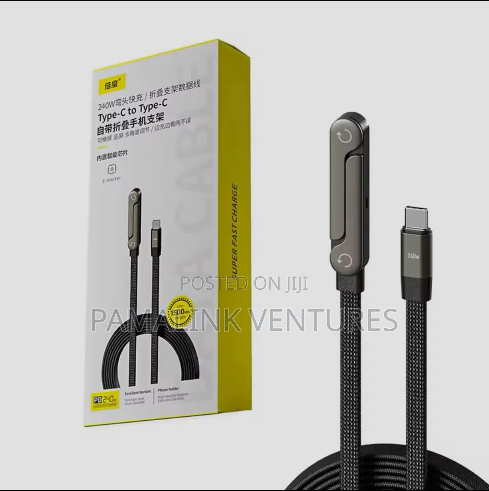 2-In1 240w Fast Charging Foldable Bracket Data Cable