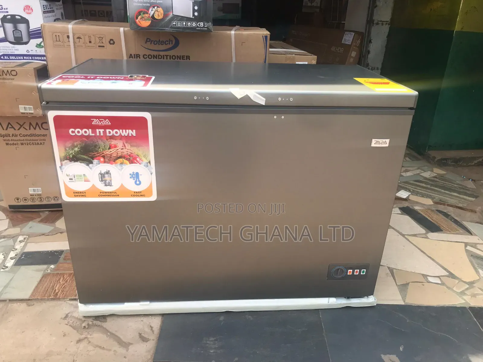 Energy Saving 3 Stars Zara 270 Litre Chest Freezer With Sliding Glass
