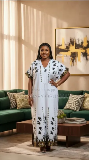 Beautiful and Classy Bubu Dresses With Scarf