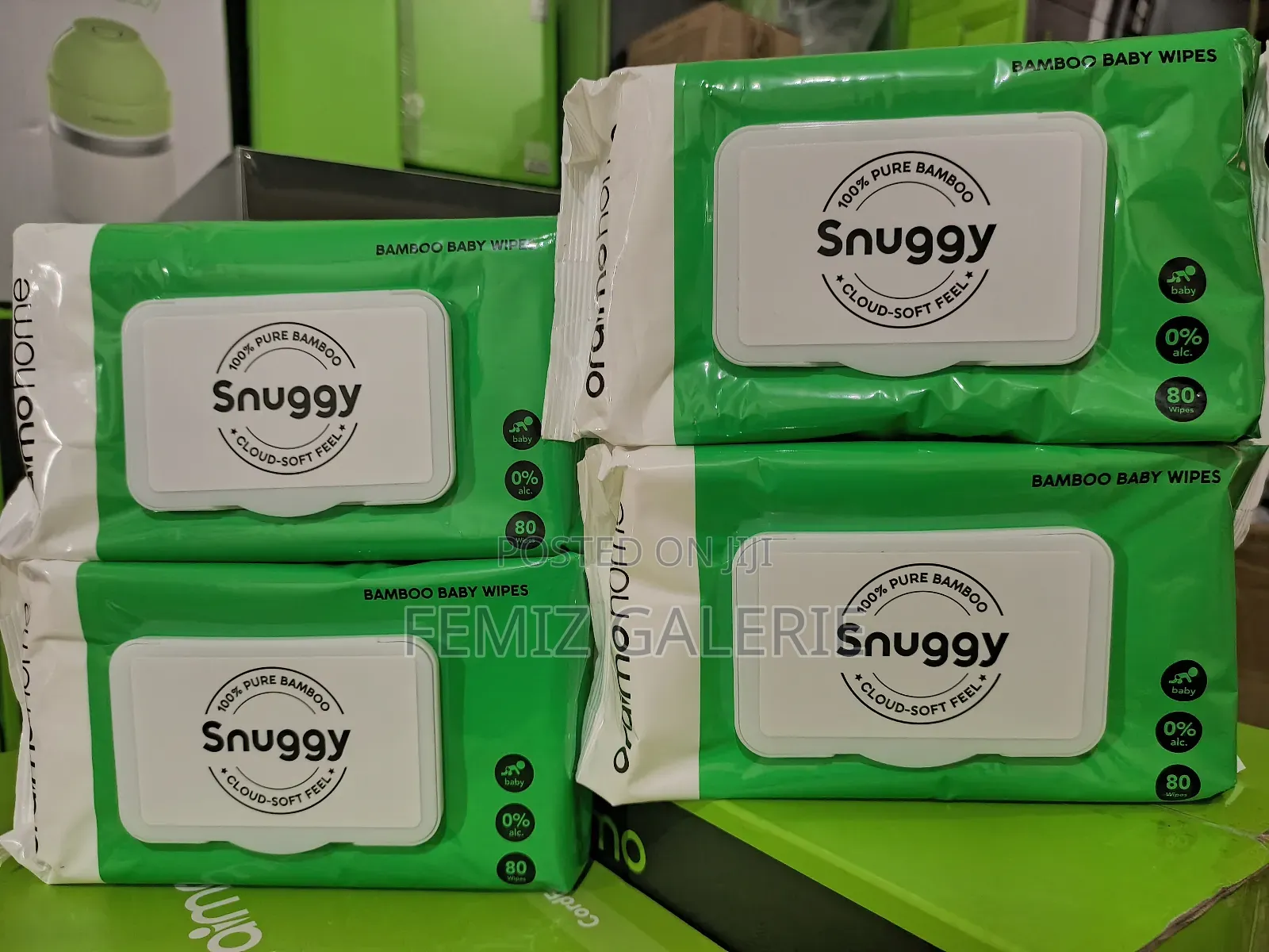 Oraimo Snuggy 100% Pure Bamboo Cloud-Soft Baby Wipes