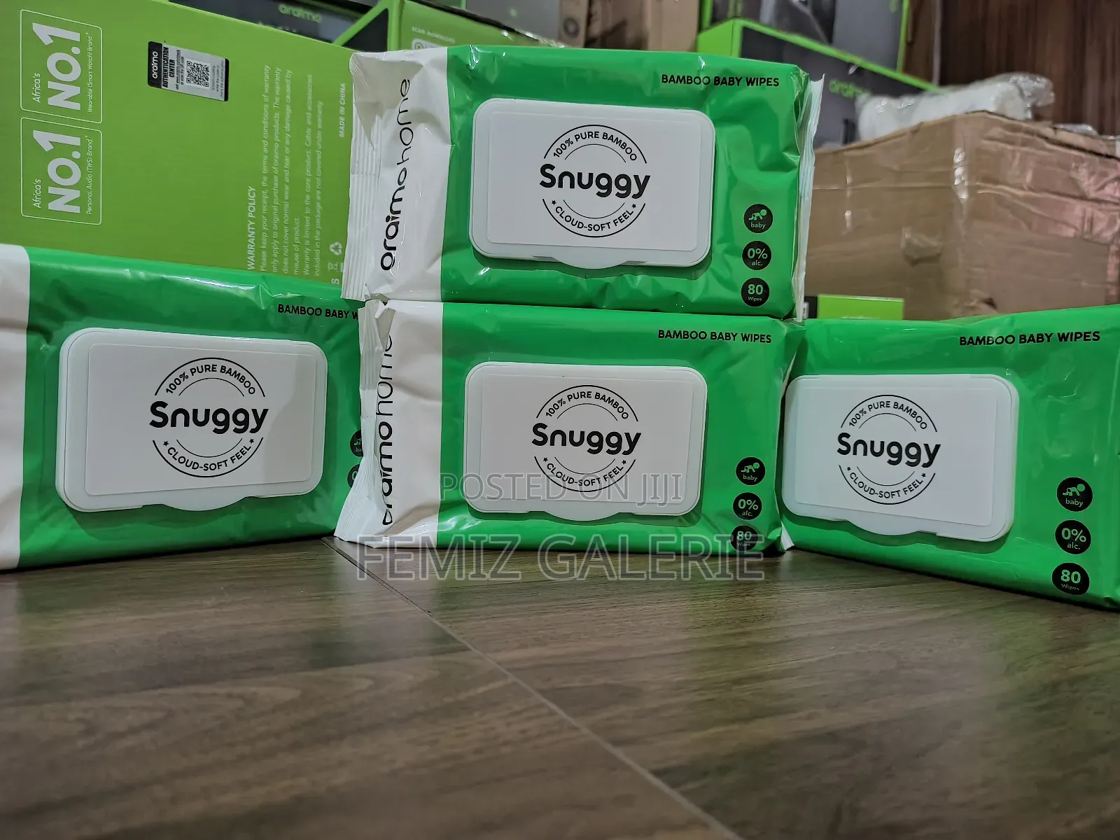 Oraimo Snuggy 100% Pure Bamboo Cloud-Soft Baby Wipes