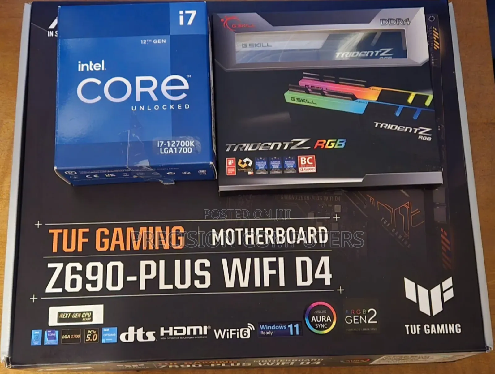 I7 12700kf + Asus Z690 Tuf Wifi D4 + 32gb Trident Z RGB Ram