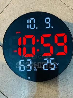 Digital Clock With Hydrometer and Thermometer