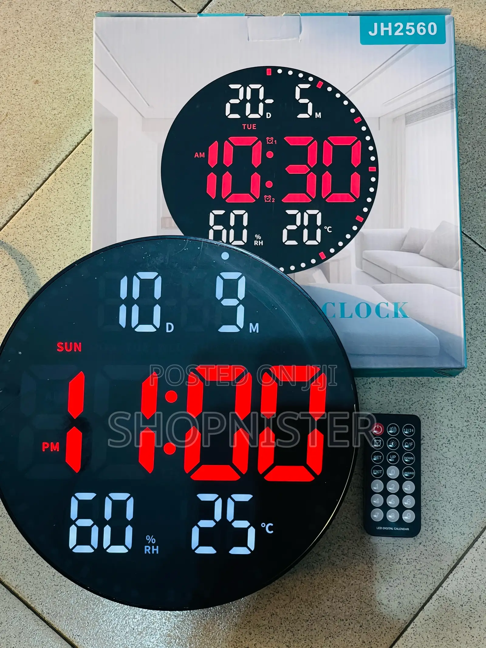 Digital Clock With Hydrometer and Thermometer