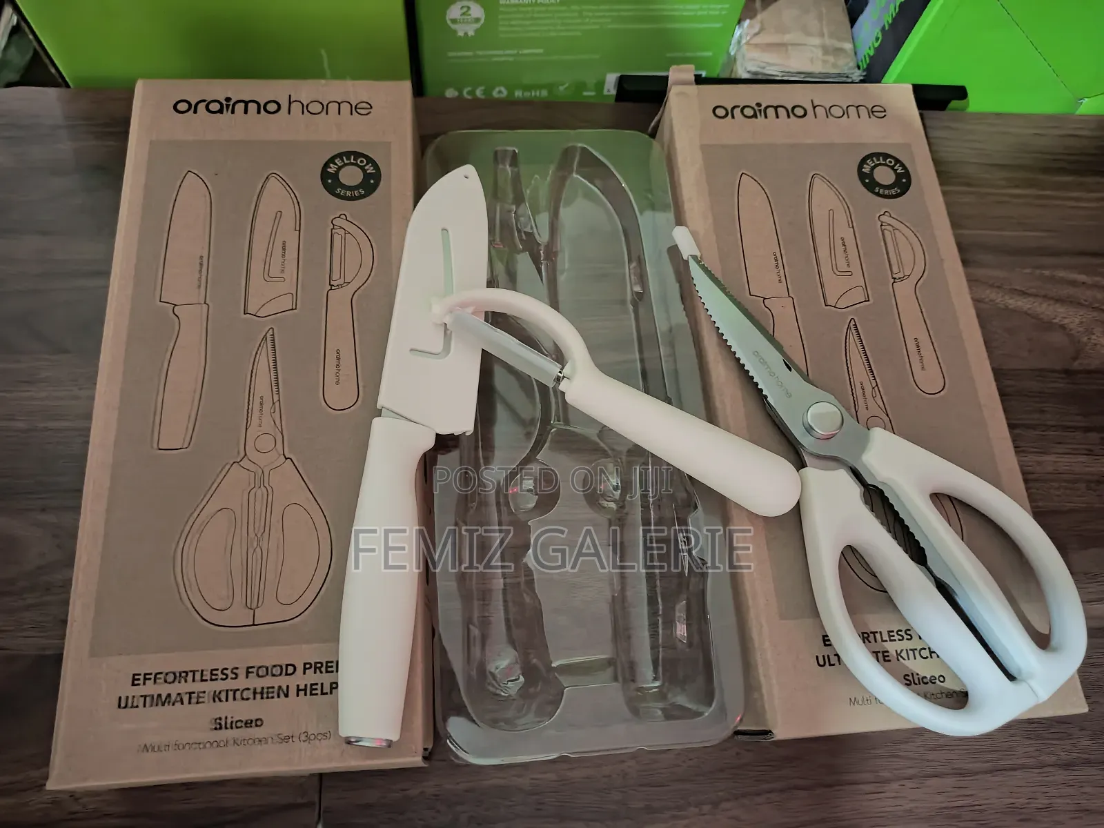 Oraimo Sliceo 3-Piece Carbon Steel Kitchen Set