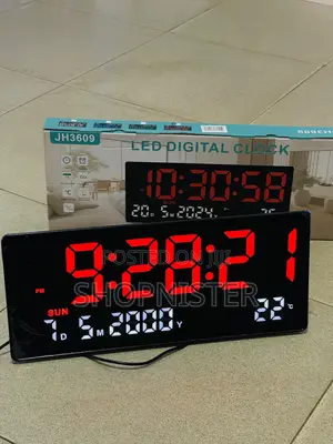 Digital Wall Clock With Thermometer