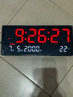 Digital Wall Clock With Thermometer