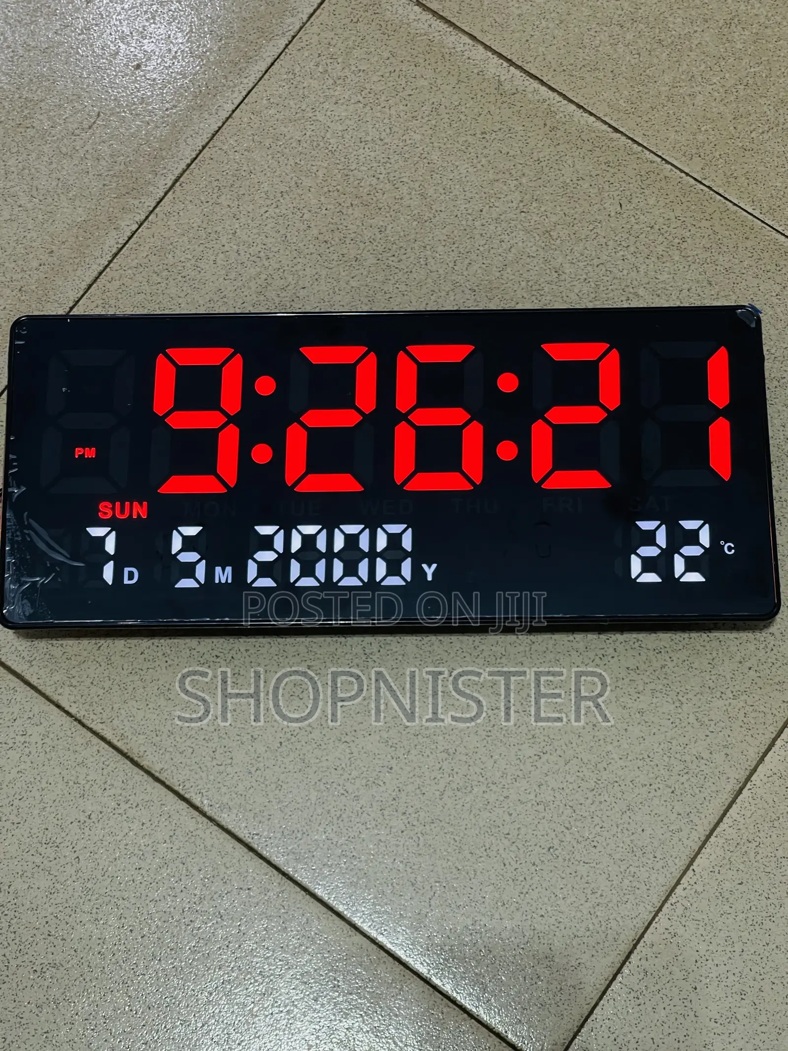 Digital Wall Clock With Thermometer