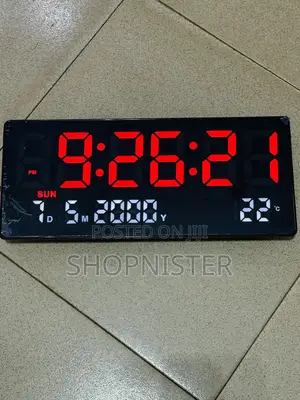 Digital Wall Clock With Thermometer