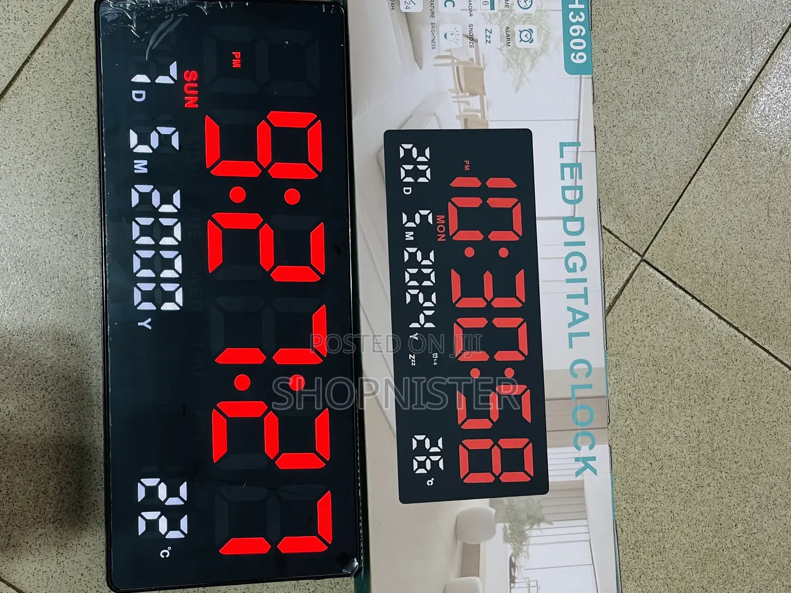 Digital Wall Clock With Thermometer