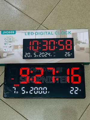 Digital Wall Clock With Thermometer
