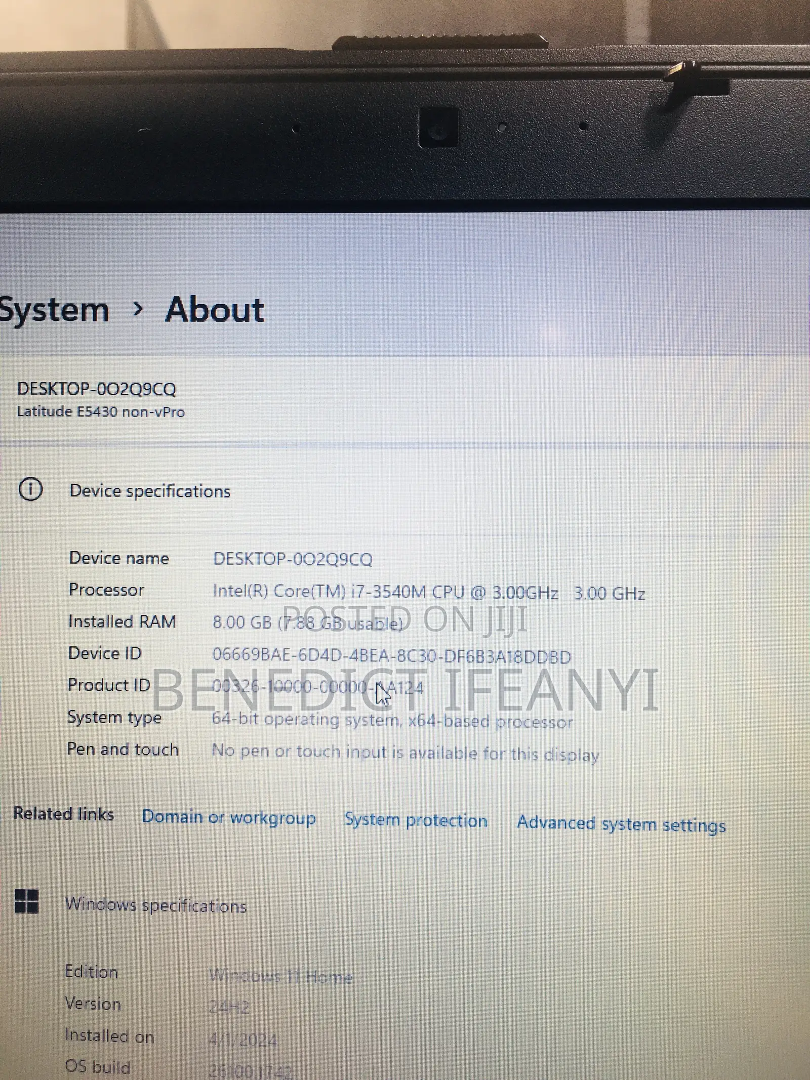 Laptop Dell Latitude E5430 8GB Intel Core I7 HDD 320GB