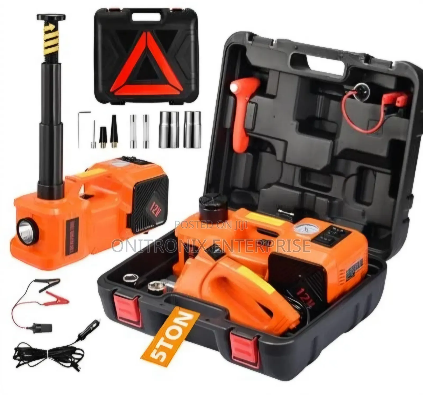 Electric Car Jack- Reliable 12v Portable Solution.