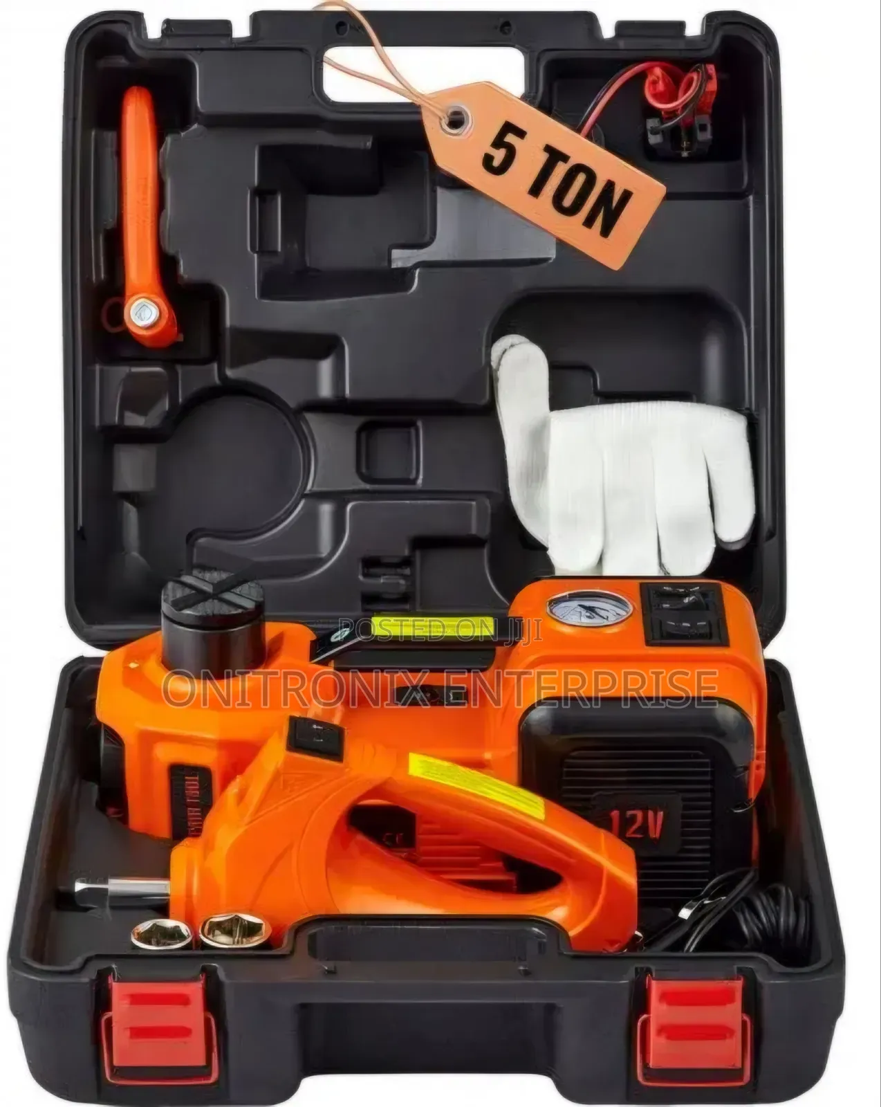Electric Car Jack- Reliable 12v Portable Solution.
