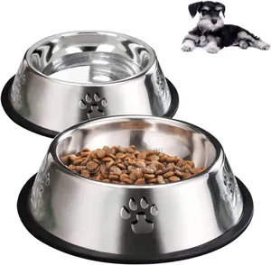 Pet Double Metallic Bowl