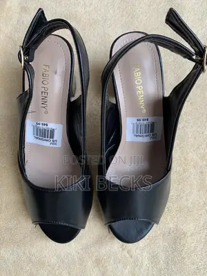 Black Sling Black High Heel