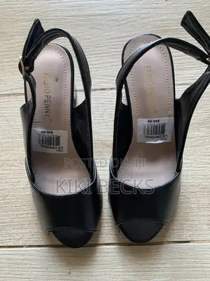Black Sling Black High Heel