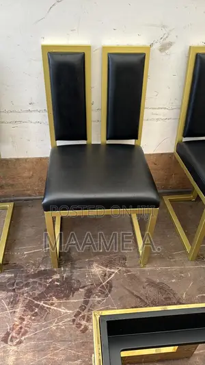 Glass Center Table With 3 Italian Dining Chairs