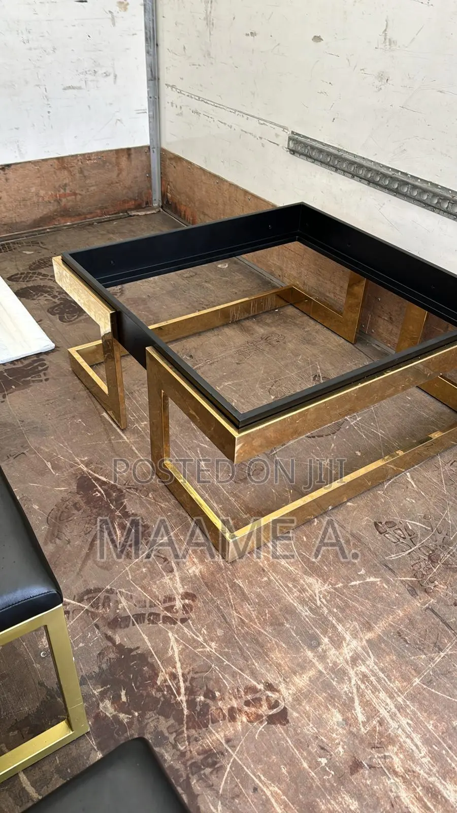Glass Center Table With Italian Dining Chairs