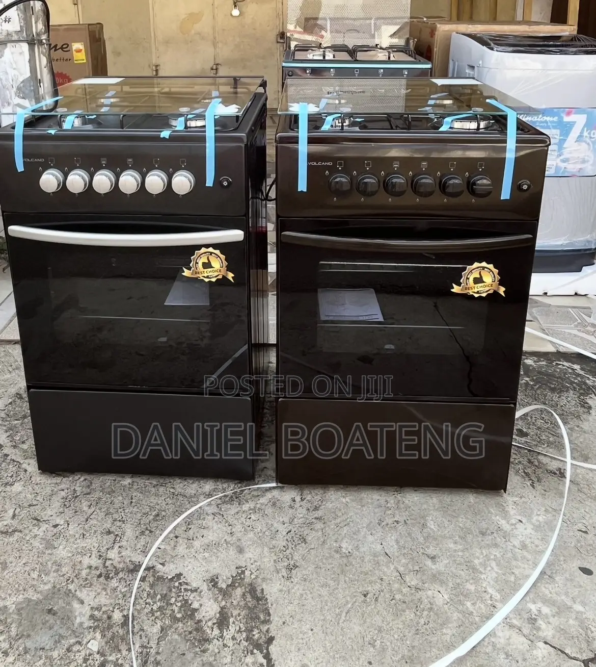 Volcano 4 Gas Burner + Oven+ Grill- Black