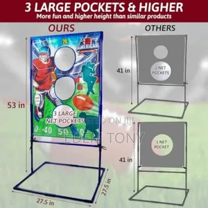 Football Toss Game With 4 Inflatable Balls, Throwing Target Games