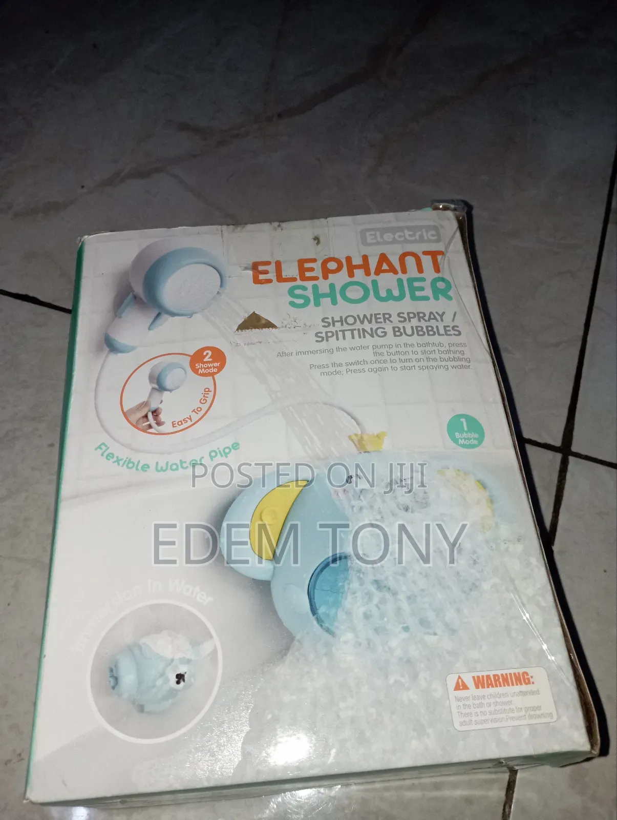 Toddler Elephant Shower Bubbles Bath Toy