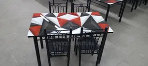 Glass Top 4 Seater Dining Table