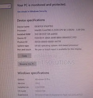 Desktop Computer HP 8GB Intel Core i3 HDD 500GB