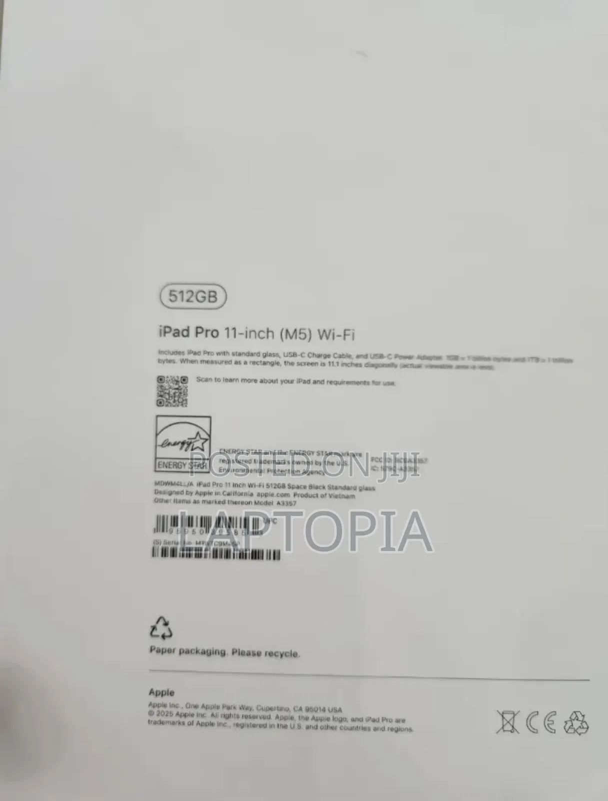New Apple iPad Pro 11 (2025) 512 GB Gray