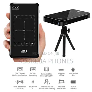 4k Mini Projector Rechargeable