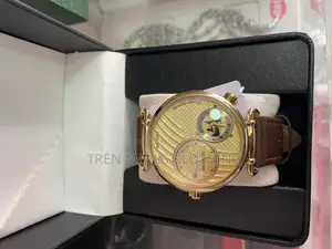 Keep Moving (Double Time) Men’S Brown Leather Watch