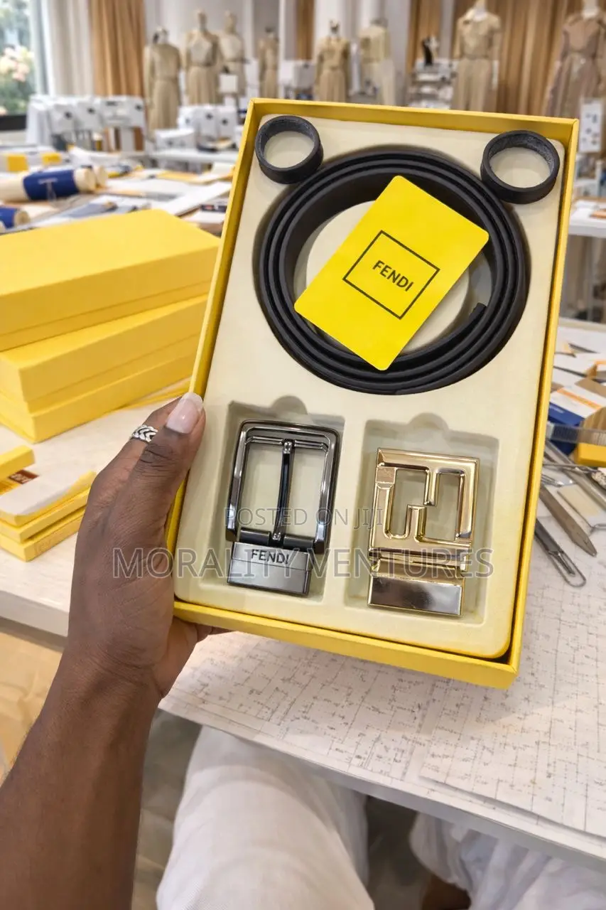 Fendi Leather Belt With Multiple Buckles