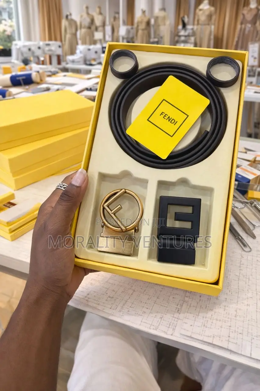 Fendi Leather Belt With Multiple Buckles