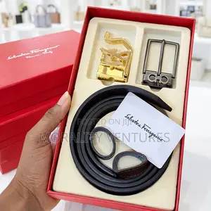 Ferragamo Leather Belt With Multiple Buckles