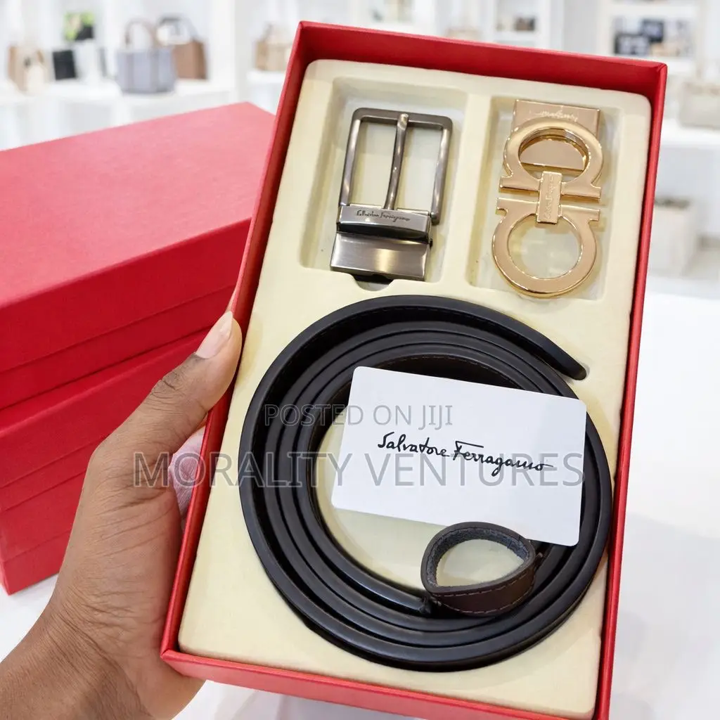 Ferragamo Leather Belt With Multiple Buckles