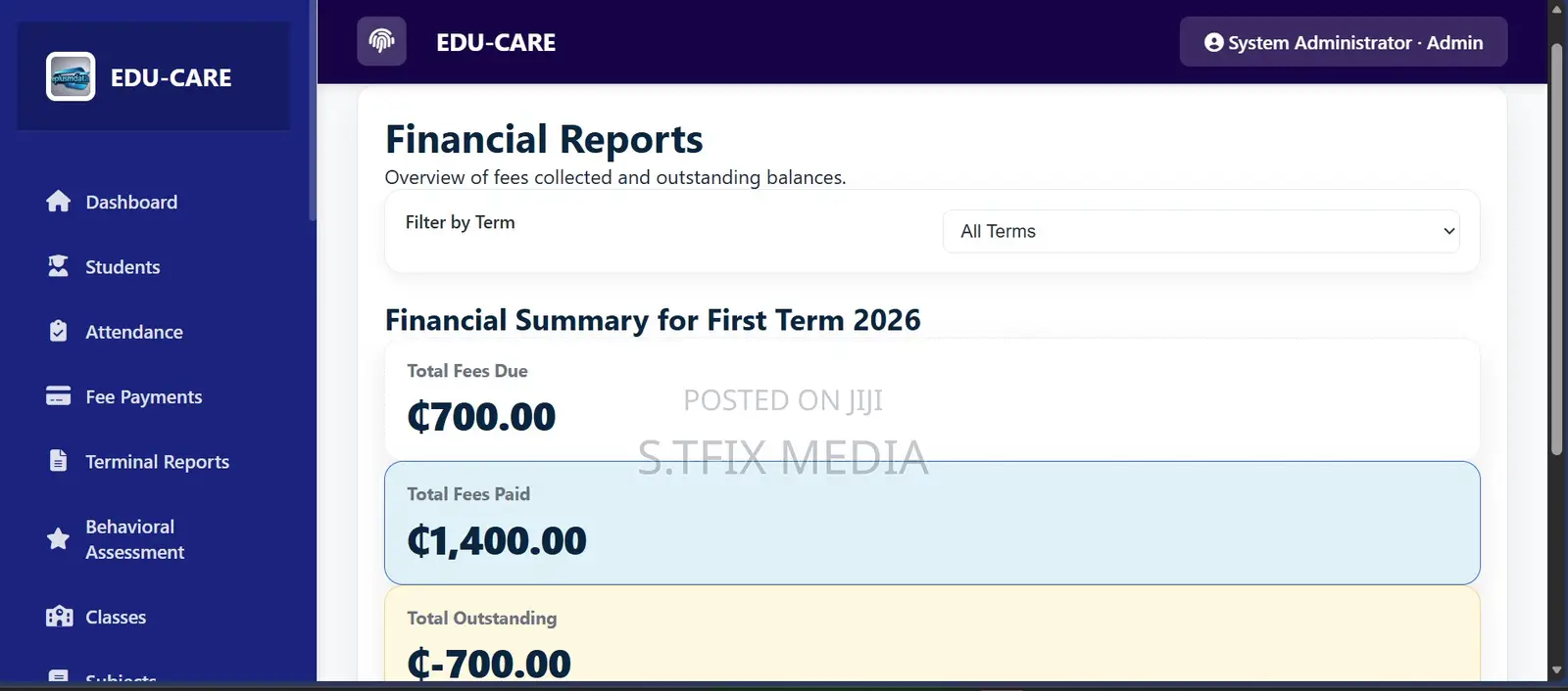 Advance Terminal Report and School Management Software.Premium Version