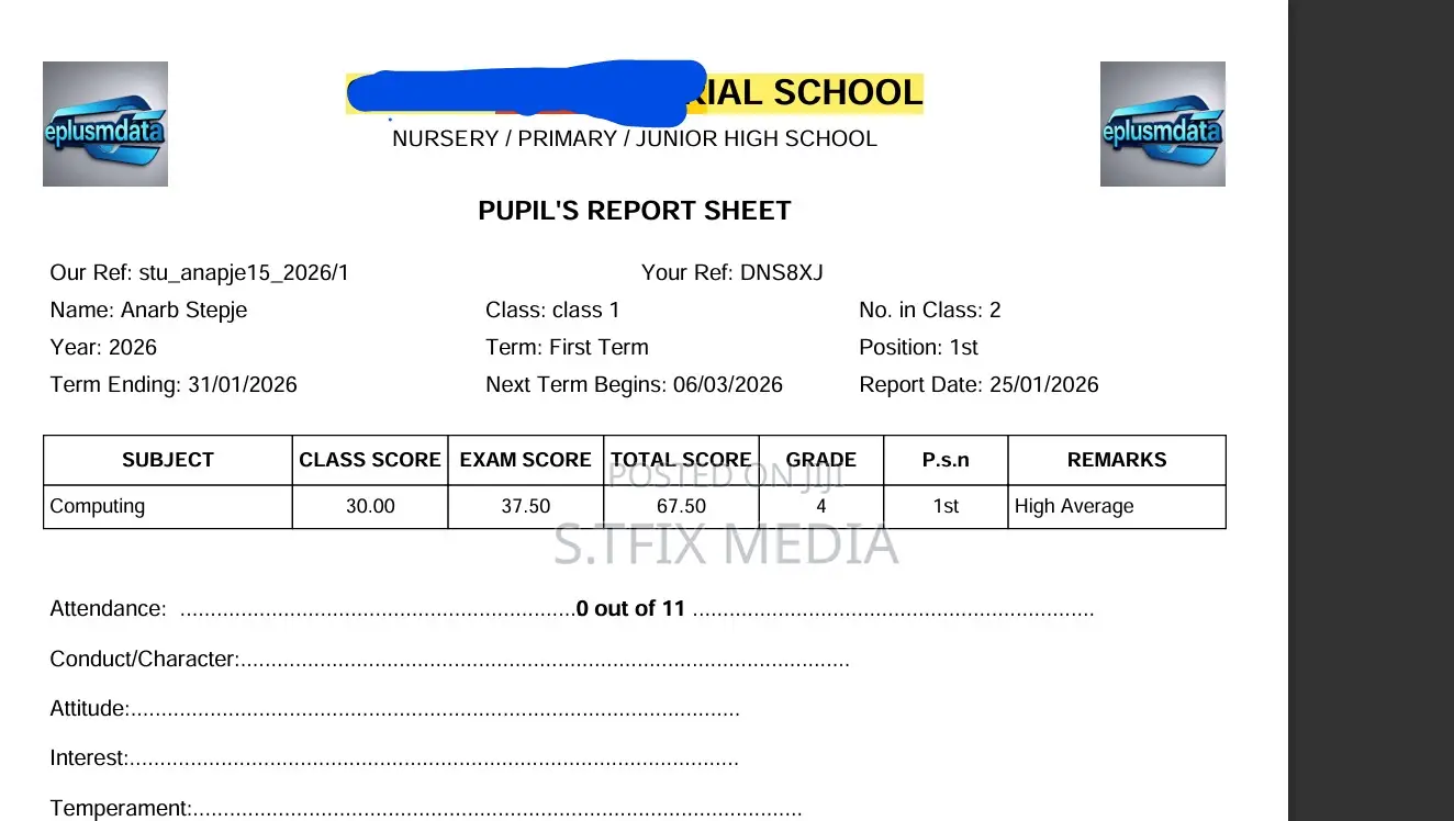 Advance Terminal Report and School Management Software.Premium Version