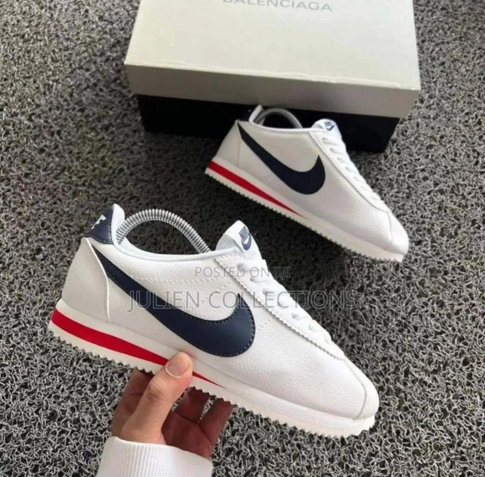 Nike Classic Cortez White Midnight Blue N Red