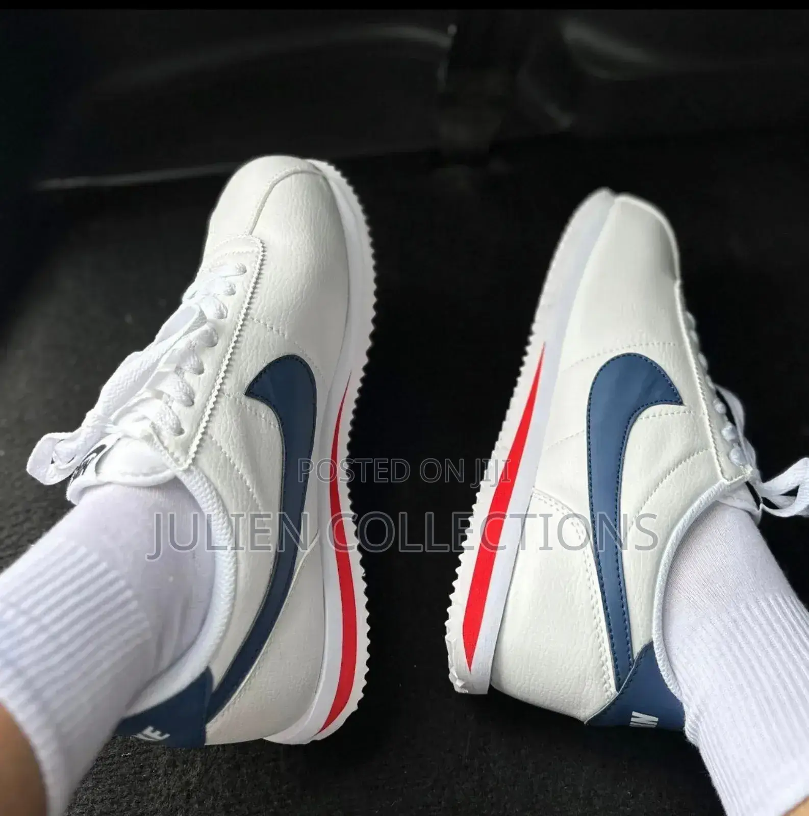 Nike Classic Cortez White Midnight Blue N Red