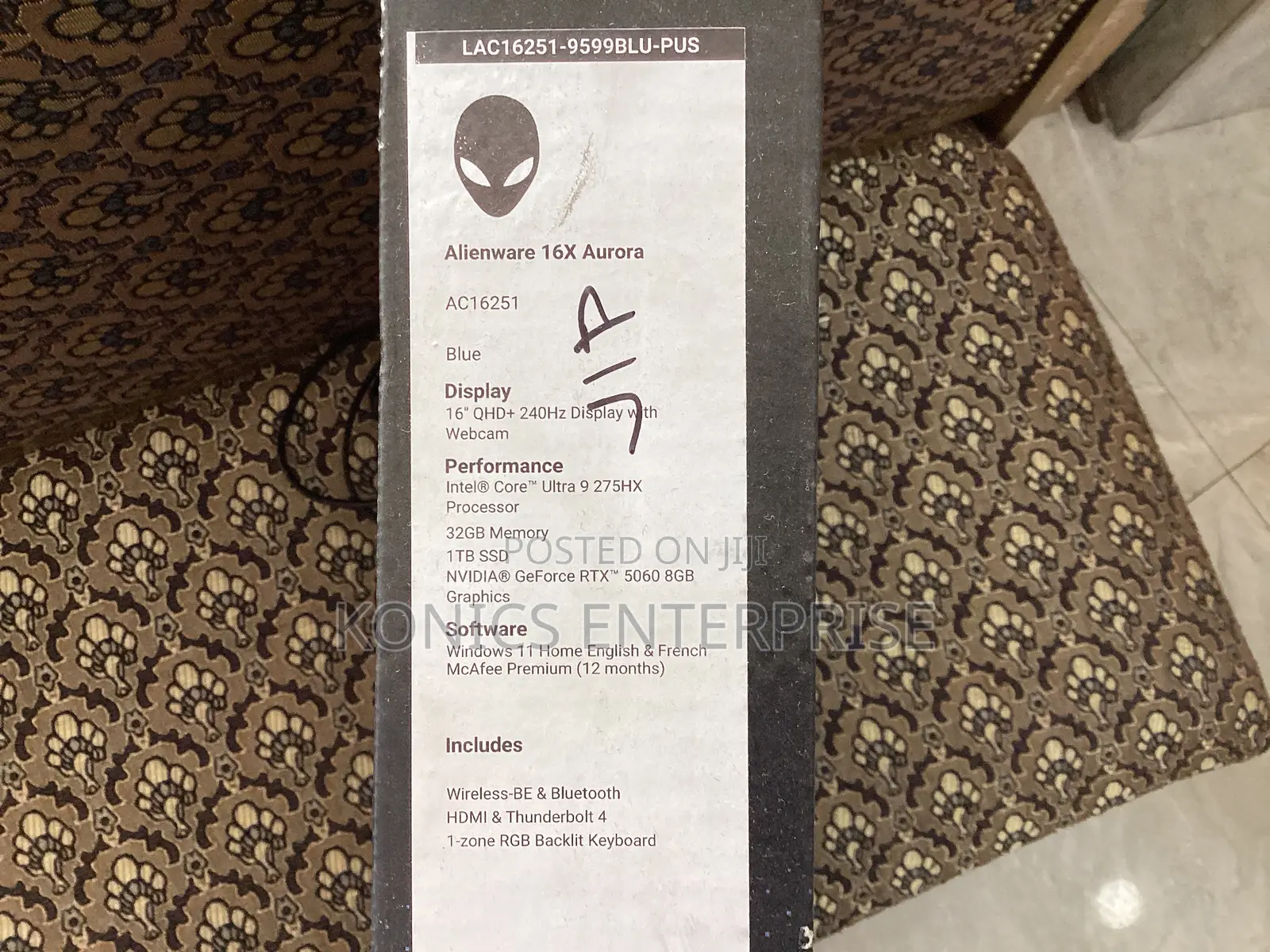 New Laptop Dell Alienware 16 Aurora 32GB Intel Core Ultra 9 SSD 1T