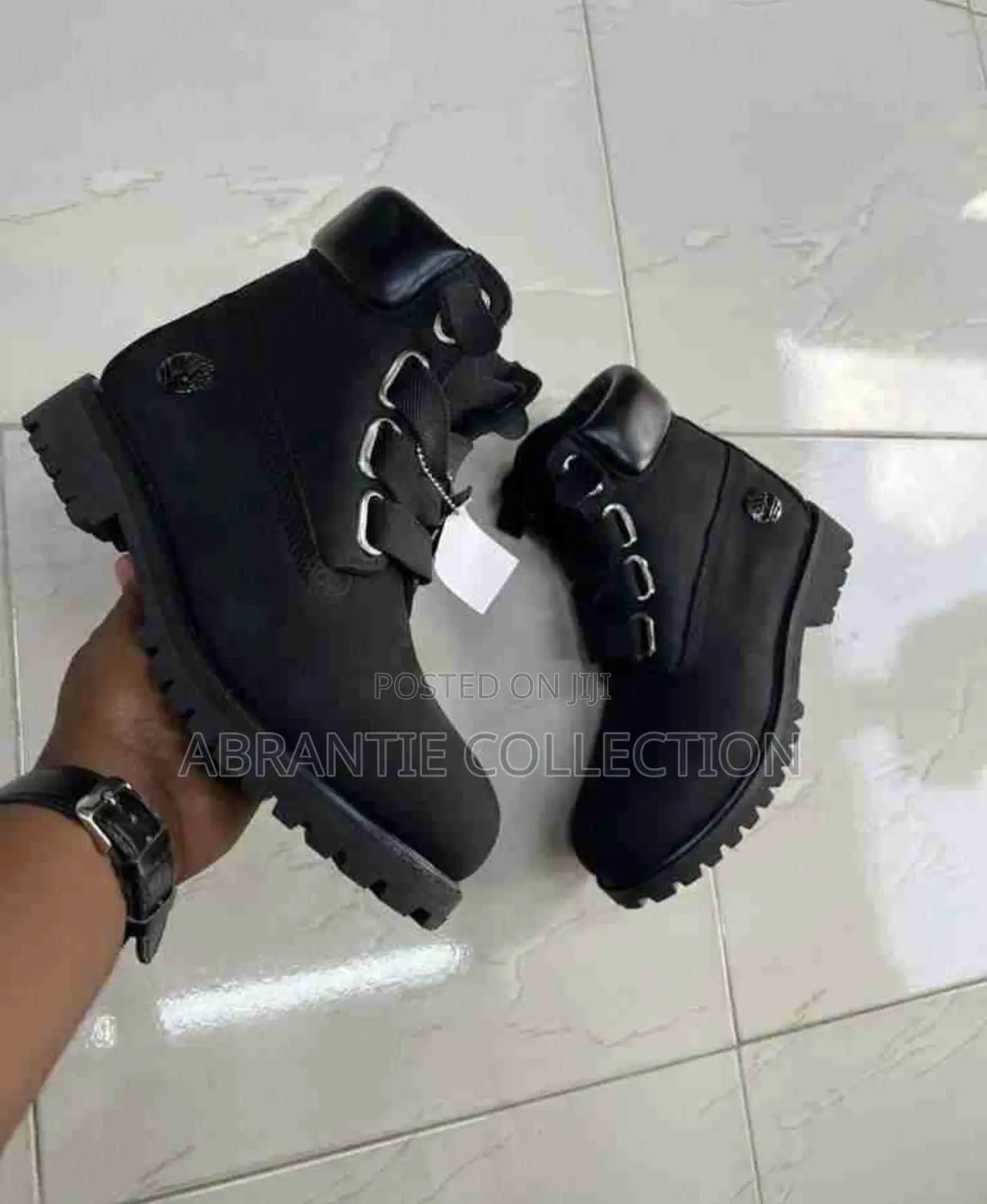 Black Timberland Big Laces Boot Available