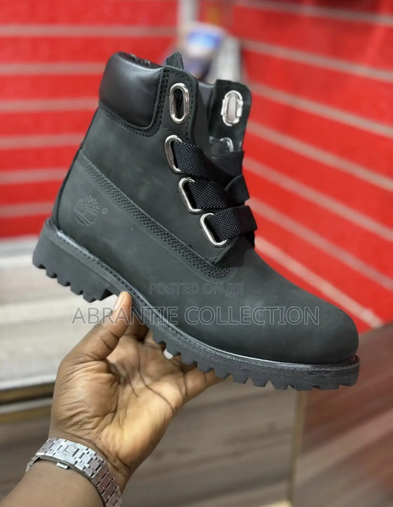 Black Timberland Big Laces Boot Available